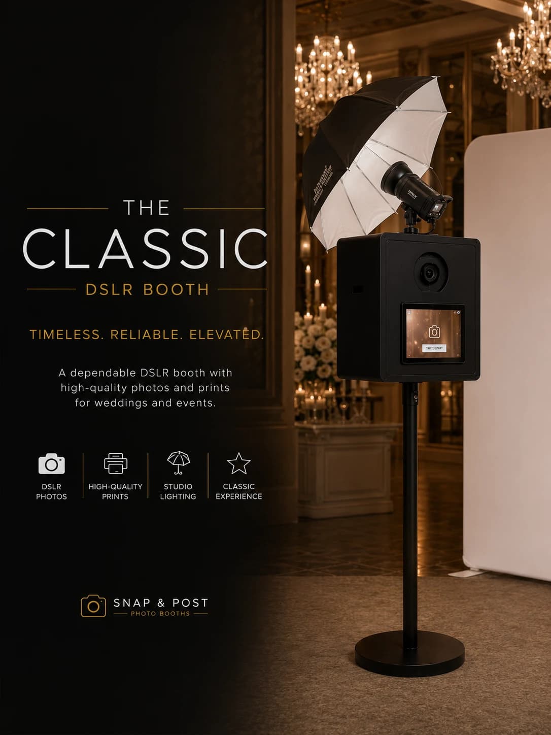 Classic booth for the Signature DSLR Print Experience